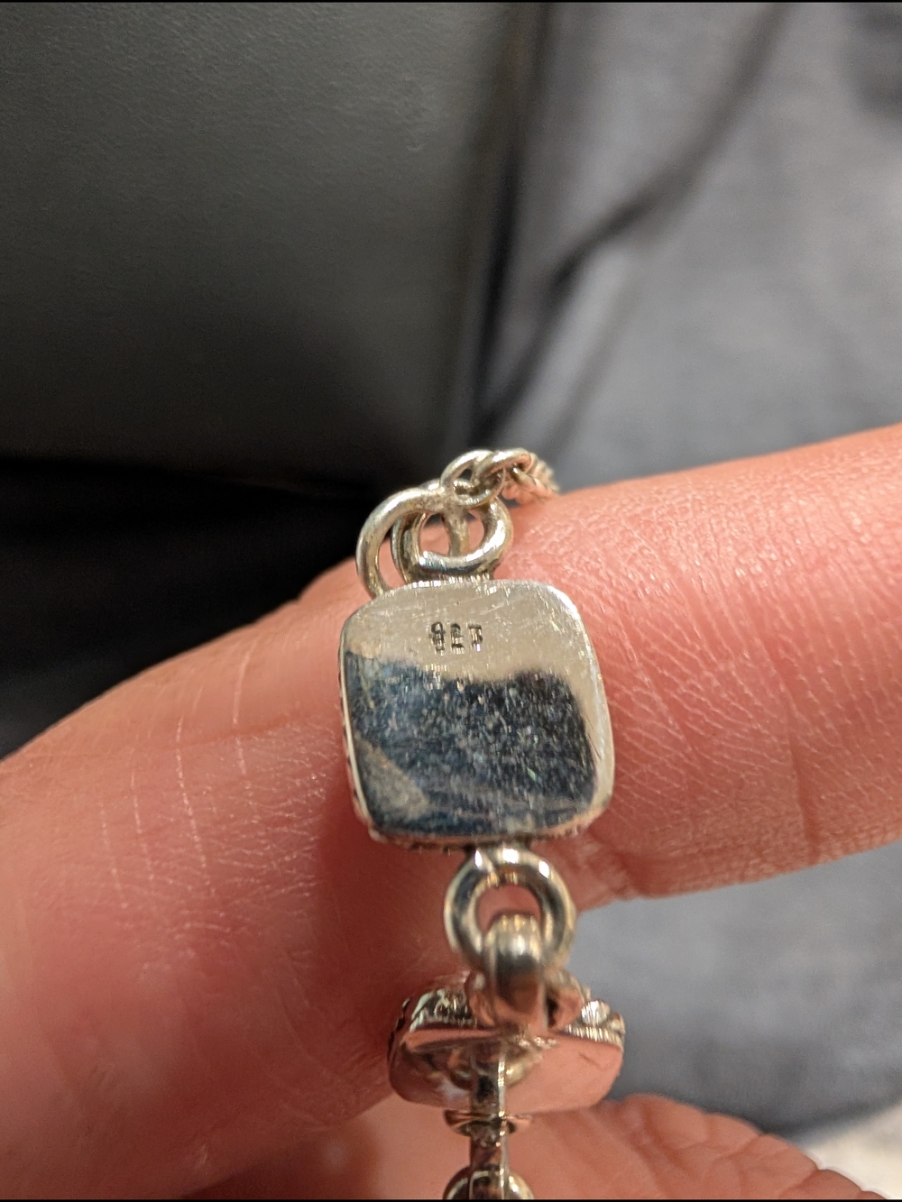 Turquoise Teardrop Sterling Silver Necklace - Picture 2 of 2